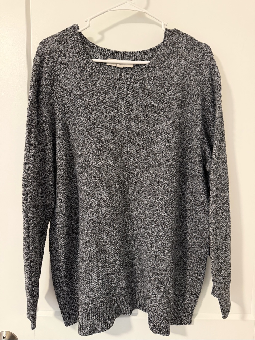 LOFT Heathered Gray Crewneck Sweater - Women's Long Sleeve 24/26